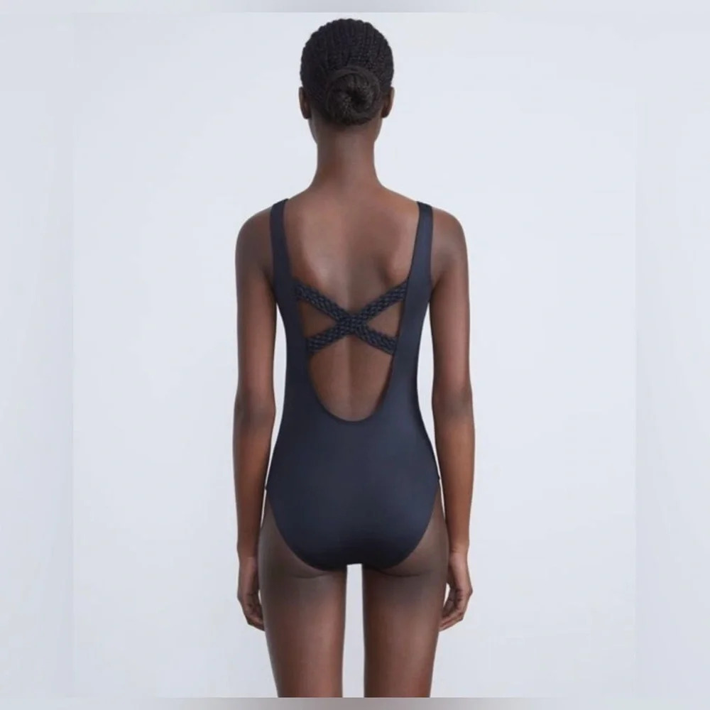 Lafayette 148 NWT L148 SWIM ONE-PIECE Deep Basil Size XL